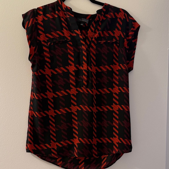 The Limited Black and Red Plaid Blouse - Picture 1 of 4